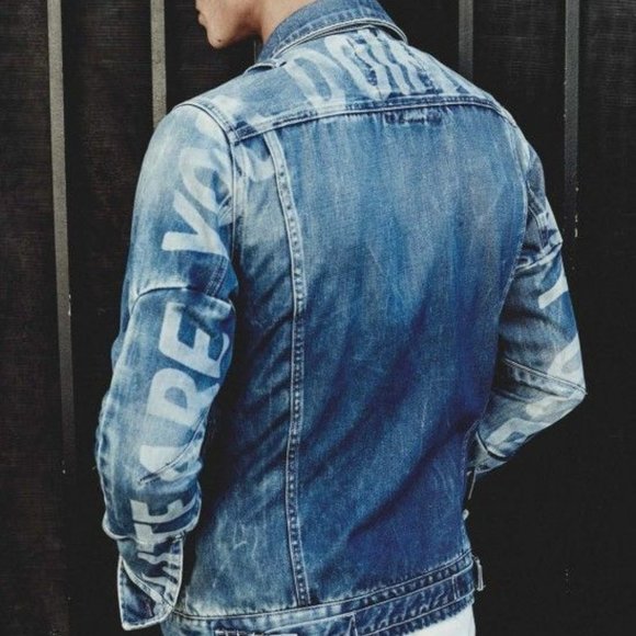 G Star WTF Are You Doing To My Oceans Denim Jacket - Picture 2 of 5